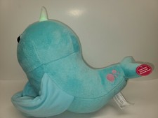 USED Fingerlings HUGS Nikki Blue Glitter Interactive Plush Narwhal WowWee