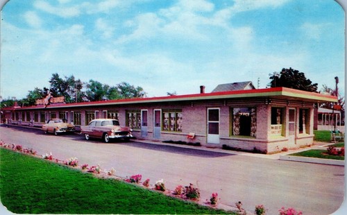 20th Century Motel Postcard Niagara Falls Bogdanovich Sterling Photos 50's Auto - Picture 3 of 3