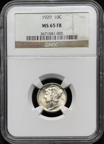 1929 Mercury Dime NGC MS-65 FB