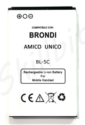 Batteria per cellulare Brondi Window , capacità 1000mAh, caratteristiche e prestazioni pari all'originale, Brondi Windows Plus BL-5C