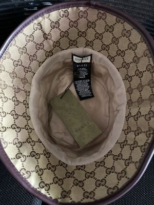Gucci GUCCI Double G. Fedora Hat S 57cm Hat GG Canvas Gold  display picture 1