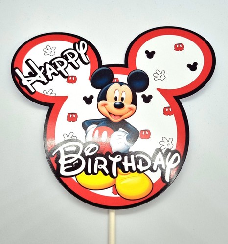 Mickey Mouse Birthday Cake topper - Afbeelding 1 van 1