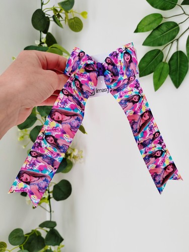 ❤️ Handmade 2.5" 4" Large Taylor Swift 3D Print Ribbon Hair Clip Bow Bobble - Picture 3 of 6