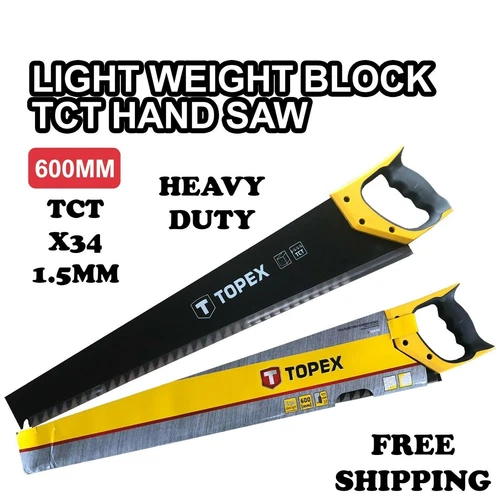 TOPEX Masonry Hand Saw Profcut 26" BLADE TCT Cellular Concrete Block BLACK
