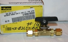1/4" Tube Instrumentation Ball Valve Brass Parker 4Z-B2LJ2-BP