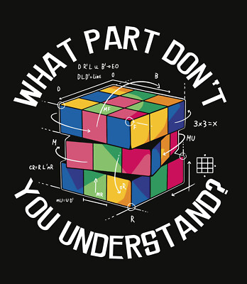 Math Science Sticker Cube Puzzle Genius Gifted IQ Smart Explain Teach  (4 Inch)