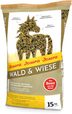 JOSERA Wald & Wiese (15 kg) | atemwegsunterstützendes Kräutermüsli | haferfrei