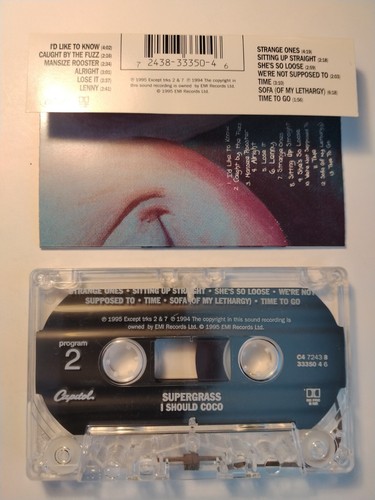 Supergrass - I Should Coco 95 UK import Indie Rock cassette tape 1st Britpop V++ - Picture 2 of 3