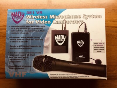 NADY 351 VR VHF Wireless Lavalier Microphone System for Camcorders CH.A   NIB !