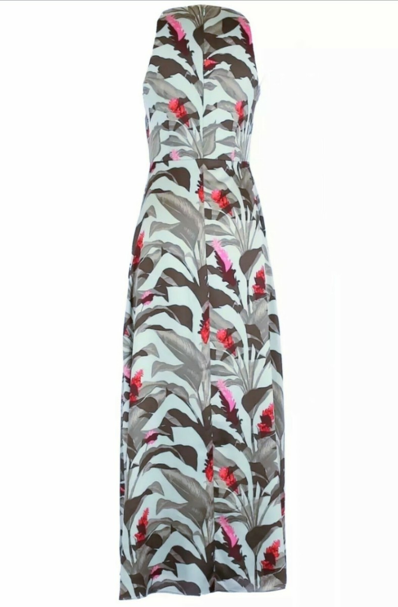 NWT Banana Republic Women Mint Green Casual Tropical Maxi Dress 0 | eBay
