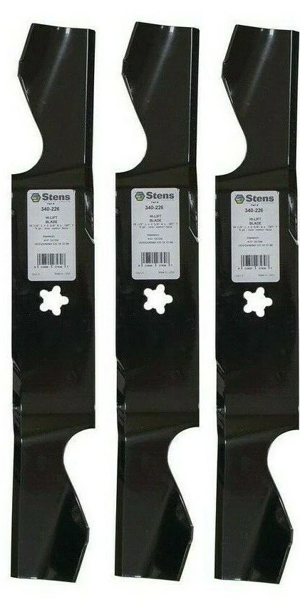 3pk Hi-Lift Blade fits Craftsman 187254 594892901 Husqvarna
