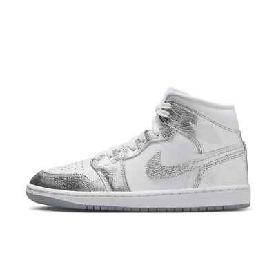 シューズ(男性用) NIKE AIR JORDAN 1 HIGH llic Silver Size 12 - Air Jordan 1 SE Mid Metallic Silver W for sale online | eBay