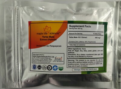 Yerba Mate 10:1 Extrakt Pulver Stimulans rein & hochwertig