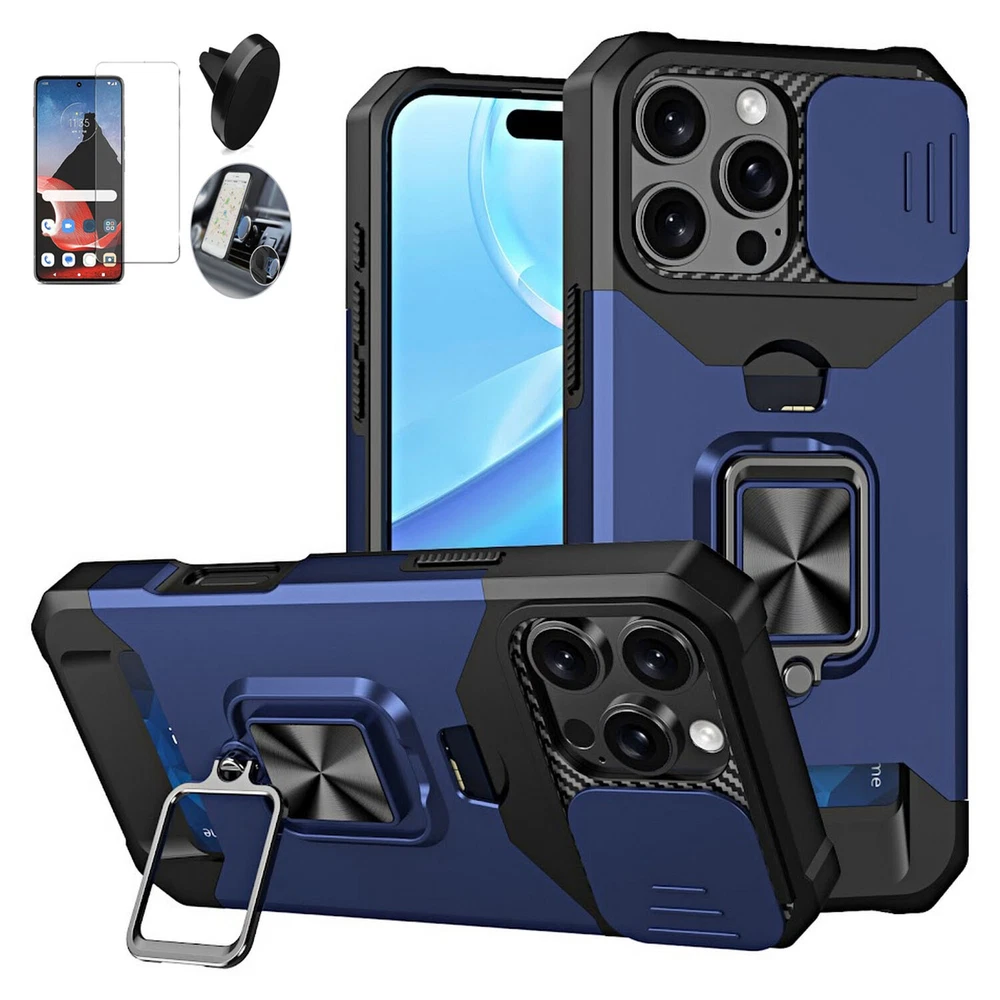 Slim iPhone 16 Pro 6.3 Case with Card Slot & Camera Protection