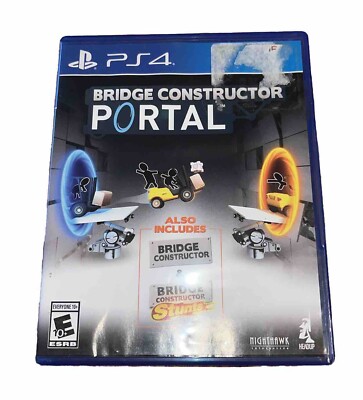 Bridge Constructor: Portal - Sony PlayStation 4 PS4 Tested Working Clean Disc