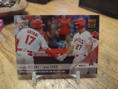 2018 Topps Now Moment of the Week Gold Winner Shohei Ohtani Trout 