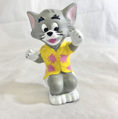 Vintage Turner Entertainment 1989 Tom & Jerry Vinyl Cat Toy Figure 3.25 Inch Vtg