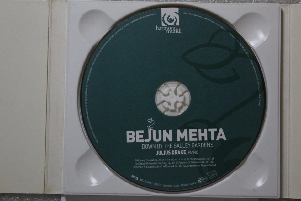 Bejun Mehta : Down By the Salley Gardens CD Digipak Julius Drake - Image 3 of 4