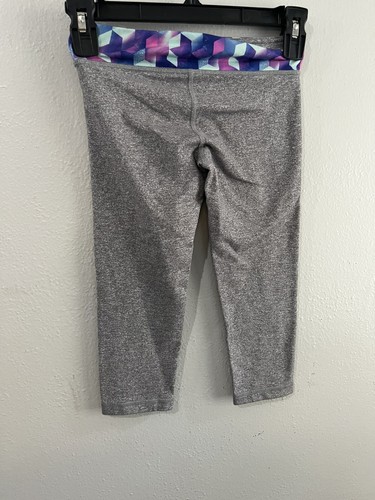 Ivivva By Lululemon Cropped Leggings Girl 8 Reversible Purple Waist Band - Picture 5 of 11