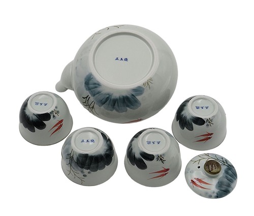 CHINESE KOI TEA SET - UNUSED IN BOX - EXCELLENT (412) - Picture 3 of 7