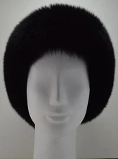Real Black Fox Fur Headband new Manufactured in the US