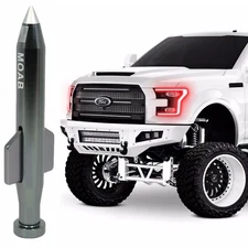 Gunmetal MOAB Mother of All Bombs Short Bullet Antenna For All Ford Trucks 