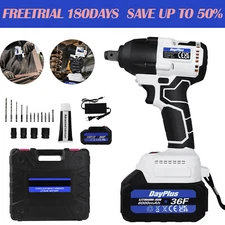 420nm High Torque 1/2 Impact Wrench Brushless Cordless Impact Gun Kit+2 Battery