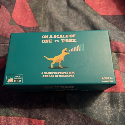 Exploding Kittens On a Scale of One to T-Rex Party Card Game