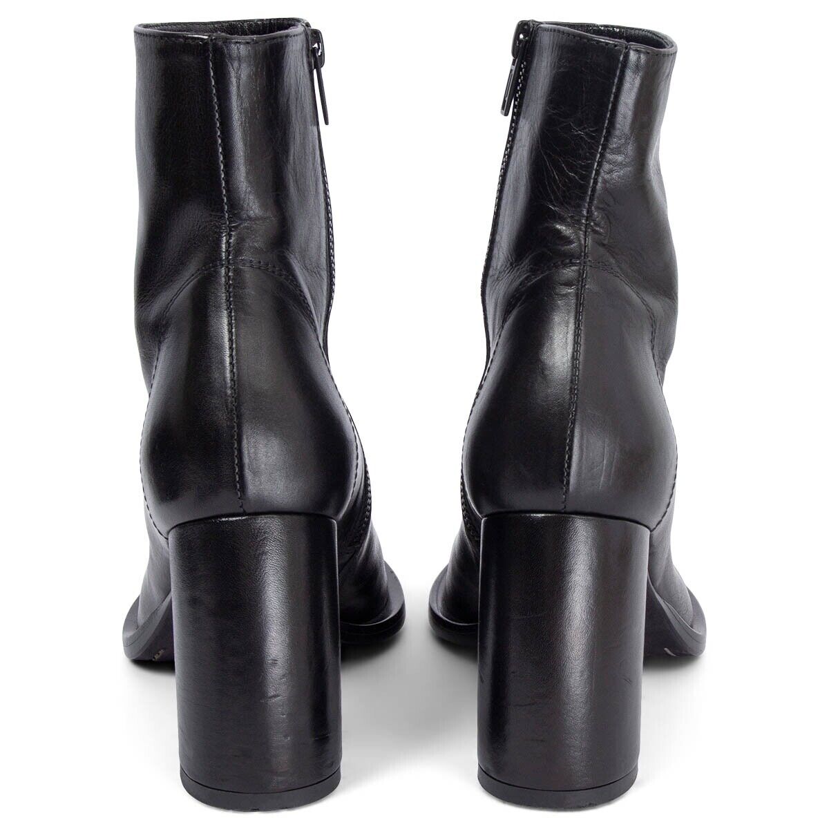 67153 auth ANN DEMEULEMEESTER black leather LISA Ankle Boots 67153 auth ANN DEMEULEMEESTER black leather LISA Ankle Boots