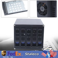 6 Gbps 5 Bay SATA HDD SAS Docking Station Offline Clone 2.5/3.5" Hard Drive Bays