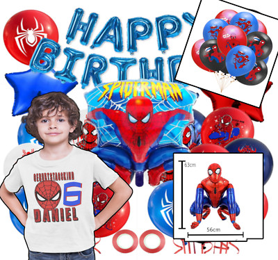 Riesen Spiderman Dekoration Baumwolle T-Shirt + Geburtstag Party Deko