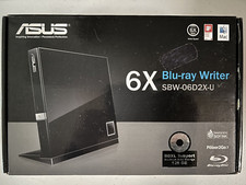 ASUS SBW-06D2X-U/BLK/G/AS External Slim Blu-Ray Disc Writer RW - New in Box