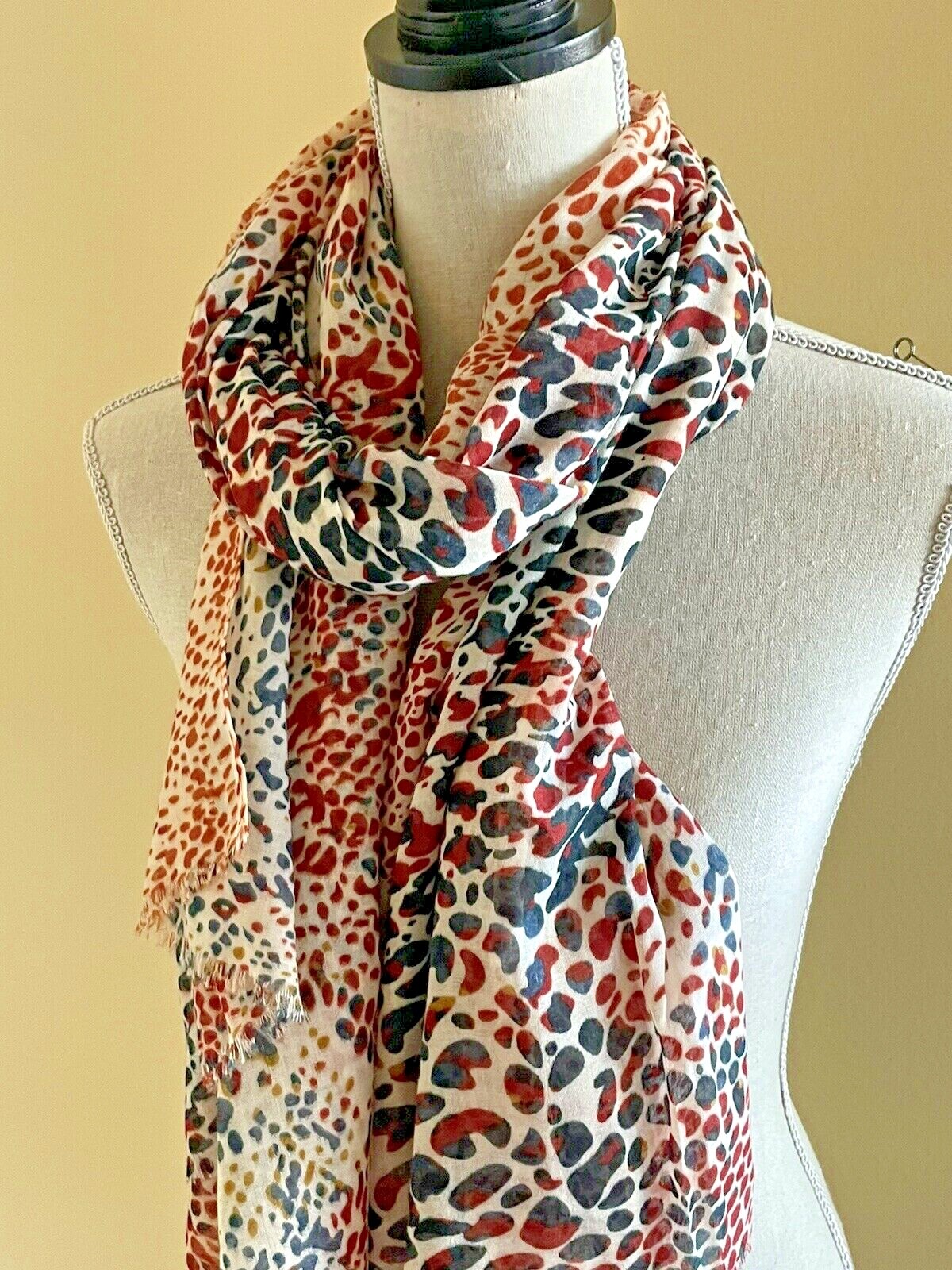 Light Weigh Oversized Pink Animal Print Oblong Scarf | eBay