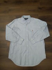 Ralph Lauren Mens Dress Shirt Blue Long Sleeve Button Down Size 16 1/2-33...