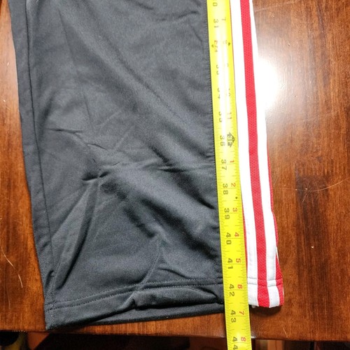 Adidas Hose Herren Large schwarz rot weiß Track Sweat Jogginghose 3 Streifen Warm Up - Bild 11 von 17