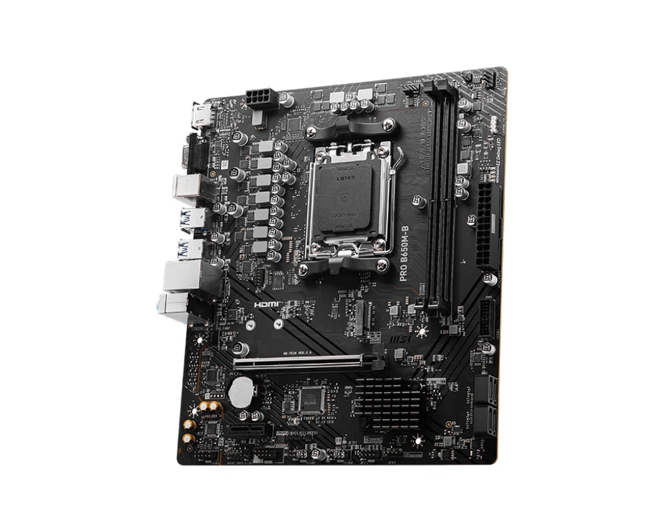 MSI PRO B650M-B Motherboard AMD B650 Sockel AM5 micro ATX DDR5 96GB 6800MHz 2.5G - Imagen 2 de 4