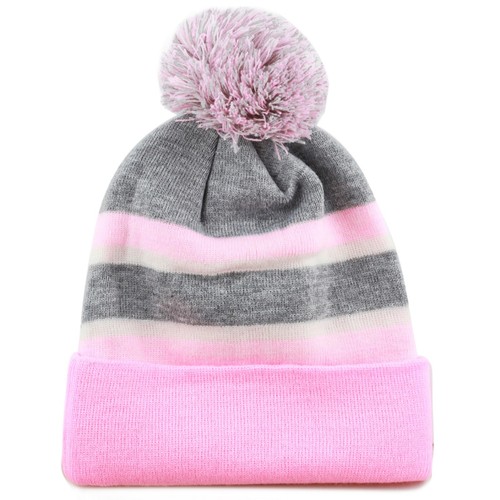 Beanie Hat - Winter Hat Toddler Kids Pom Pom Plain Knit Beanie  - Picture 56 of 67