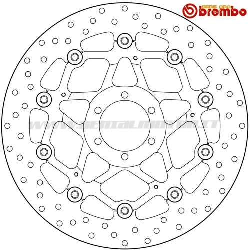 Brake Disc Floating Brembo Oro Front Ducati Monster 696 696 2008 > 2012 - Bild 2 von 2