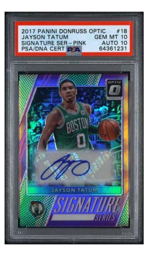 2017 Donruss Optic Jayson Tatum Signature Series Pink 24/25