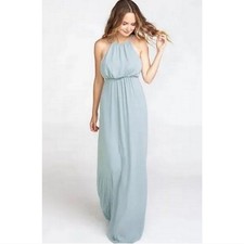 SHOW ME YOUR MUMU Amanda Maxi Dress Silver Sage Crisp size XXL