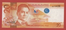 PHILIPPINES  20  PISO  2010  Q PICK # 206  UNC.