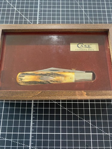 Etui XX Gründermesser 1979 Founders Fine Stag & Good Snap Neuwertig! Glaskasten