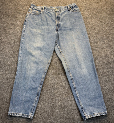 Levi Strauss Classic Relaxed 550 Jeans Miss 18 Medium Tapered Leg Blue Denim