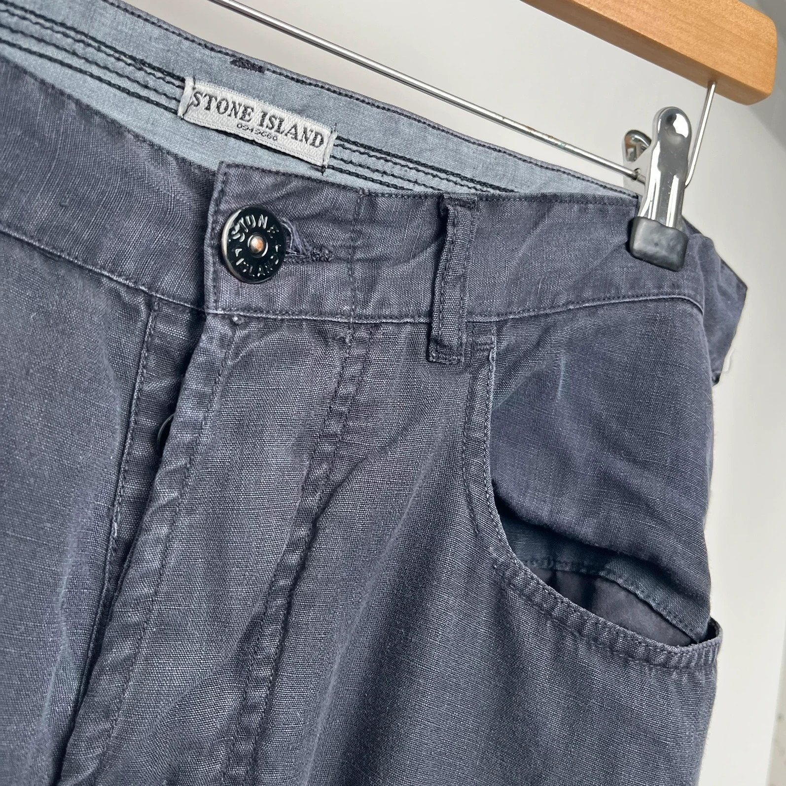 Stone Island Black Vintage Cargo Trousers image 7