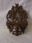 Wall Shelf Black Forest Hand Wood Carved Antique German  #W/U