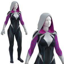 Spider-Gwen Jumpsuit The Gwen Stacy Cosplay Costume Adult Kids Halloween