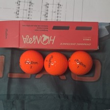 HONMA Malbon Dynamic Distance Tour Preferred Orange Golf Balls 3-Pack