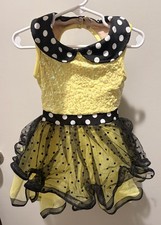 WEISSMAN Yellow Sequin Dance Costume Child XSC