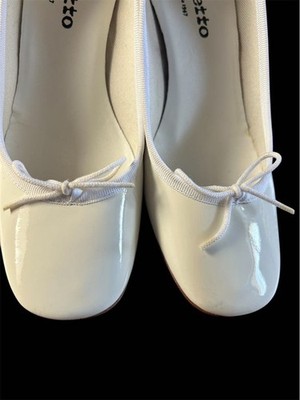 Repetto Camille Ballet Flats White Patent Leather Women's EU37/US6