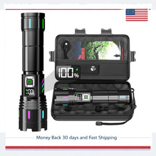 20000 Lumens Rechargeable Flashlight - 30W Super Bright LED Torch Light